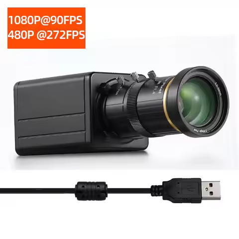 High speed 1080P@90FPS 480P@272FPS AR0234 5-50mm Global Shutter USB Industry Camera 10X Zoom Varifoc