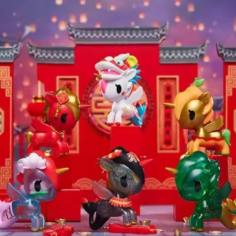 tokidoki Unicorn Chinese New Year Mystery Box Caja Misterios Kawaii Blind Box Toys Cute Action Figur