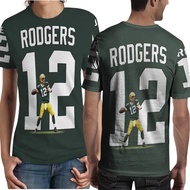 Aaron Rodgers T-shirt Fullprint Unisex Casual Polyester Jersey Material [PO 3 DAYS]