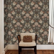 1 Roll Waterproof Self-Adhesive Bohemian Floral Wallpaper, Vintage Peel And Stick Removable Contact 
