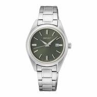 Jam Tangan Wanita Seiko SUR533P1 SUR533 Olive Quartz Sapphire Original