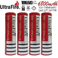 ORIGINAL UltraFire Flat top 18650 3.7V Rechargeable Battery Batteries Li-ion Lithium 4.2V Flashlight fan lamp 6800mah