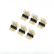 100pcs 1.27mm Dual 90D 2*2P 3 4 5 6 7 8 10 12P 40P Double Row Right Angle RA PCB Jumper Strip Rohs G