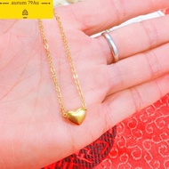 Saudi 18kgold pawnable necklace Clavicle women's necklace love gold pawnable necklace Heart Pendant