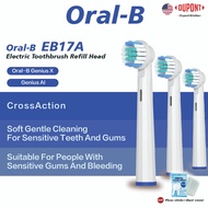 Replacement Toothbrush Heads Compatible with Oral-B,4 PCS Professional Electric Toothbrush Heads Brush Heads Refill for Oral-B EB17A Genius X Gehius Al