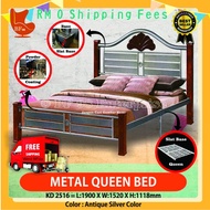 ( Free Shipping )KD 2516 /Heavy Duty/2 Inch Frame Kayu/Katil Double/Powder Coat Metal Double Bed Frame / Katil/ Queen Be