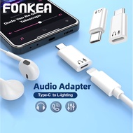 Fonken Type C to IOS Earphone Adapter IOS Headset Converter Charging Adapter