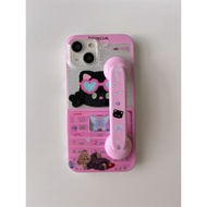 [Phone Handle] Cat Pattern Phone Case/Suitable for Apple iPhone 15 Pro Max/iPhone 14 Pro Max Apple Phone Case