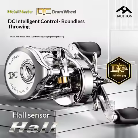 Hautton Dc Baitcasting Reel Metal Master General Purpose Long Casting Anti Backlash Self Charging No