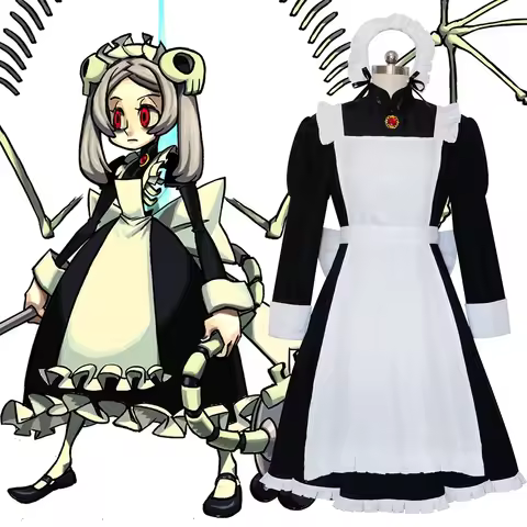 Skullgirls Marie Cosplay Costume Bloody Marie Marie Korbel Maid For Revenge Victorian Maid Outfit Dr