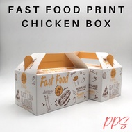Yellow Fast Food Series Fried Chicken Box with & w/o Handle/Burger Wrap/Fries Holder/SnackBoat-20pcs