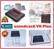 Soundcard V8 Plus Lengkap Original / V8 Plus Bluetooth Live Mixer Broadcast Audio USB External Sound