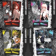 Chainsaw Man  laser card Denji Makima Aki Hayakawa Power Pochita Himeno Kishibe Card LOMO Anime Cards Toys for Children Christmas Gift