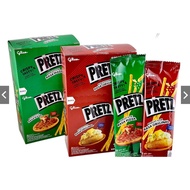 GLICO PRETZ Mini Stick Biscuits with Savory Seasoning Box 10g x 12 Bks Pizza Original
