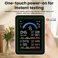 WiFi Tuya 10-in-1 Air Quality Detector CO2 Monitor PM1.0 PM0.3 PM2.5 PM10 Formaldehyde Detector Temp
