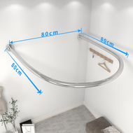 Commercial Fitting Room Door Curtain Rod U-Shaped Partition Curtain Rod Semi-Circular Clothing Store