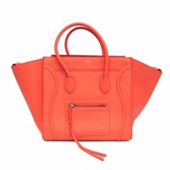 Celine Luggage Phantom 女士皮革手提包 橙色