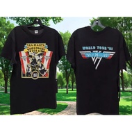 Van Halen Vintage Tour T-Shirt 1981 World 1984 Concert Band Tee ,2-Sided Printed