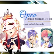 [CHAT FIRST] Art commission Lukisan Full Shaded chibi/oc/anime/fanart