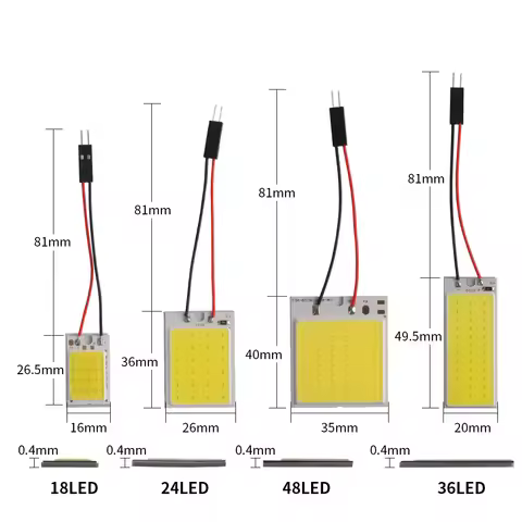 1pcs Festoon LED C5W COB Bulb 31mm 36mm 39mm 41/42mm T10 W5W Auto Dome License Plate Light Luggage T