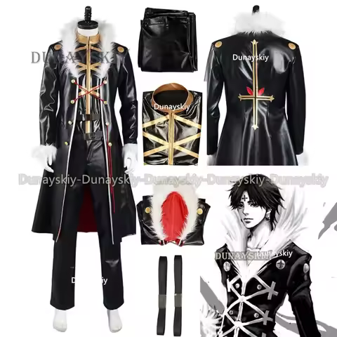 New Cosplay Chrollo Lucilfer Kulolo Lushilufelu Pants Vest Coat Costume Suit Halloween Costume High 