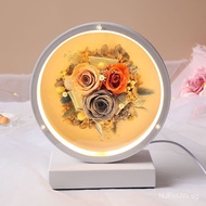 Rose Flower Eternal Bedside Lamp Gift Rose Table Lamp Christmas Valentine's Day Eternal Flower Glass