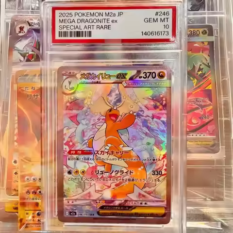 DIY Self-made Japanese Version PTCG M2a MEGA Dragonite Ex SAR Collector's Card Manga Colorful Realis
