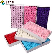 SUYO 50Pcs Foam Rose, Wreath Making Handmade Soap Rose Flower, Creative Three Layer Rose Realistic F