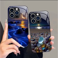 Landscape glass case for iPhone 17 16 15 14 13 12 11 8 7 6 6s 6p 7p 8p Pro Max XR