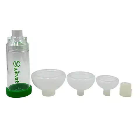 New Pet Feline Cat Dog Aerosol Storage Tank Tank Spacer Assist Inhalation Pump Nebulizer Manual Plas