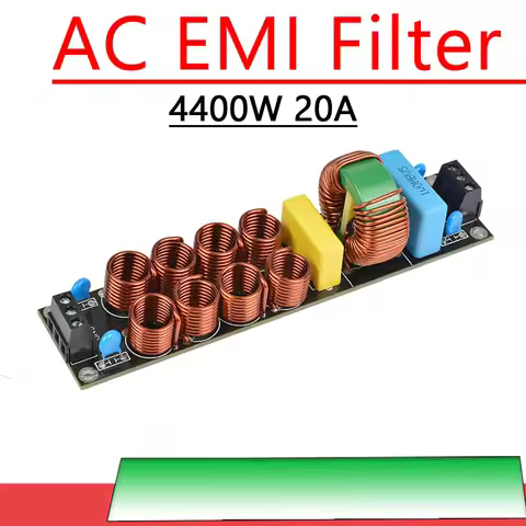 4400W 20A EMI Filter Purifier AC 110V 220V EMI Power Supply Filter Noise Suppressor Electromagnetic 