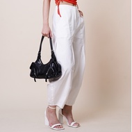 asap Ladies Pleated Balloon Pants (White)