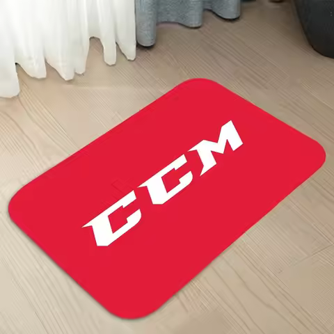 CCM Hockey Sports Carpet Mat Rug - Letter Design Home Decoration with Athlete Silhouette for Door Ma