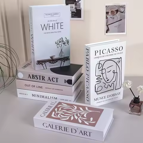 Luxury Fake Books Aesthetic Coffee Table Books Remote Control Storage Box Living Room Ornament Fake 