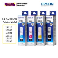 ORIGINAL EPSON 003 REFIL INK BLACK CYAN, MAGENTA,YELLOW FOR PRINTER L3110 L3150