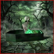 Skeleton Decorations Voice Activated Spooky Prop in Coffin Halloween Decorations Outdoor Skeleton wi
