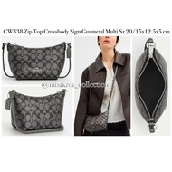 CO CW338 Zip Top Crossbody Sign Gunmetal Multi