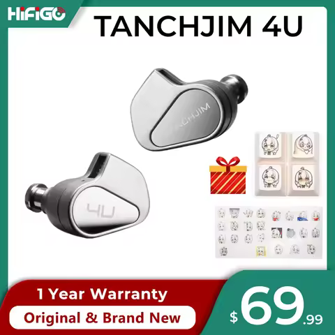 HiFiGo TANCHJIM 4U Earphones DMT-4 Ultra Double-chamber Dynamic Driver In-Ear Monitors with 3.5mm Ca