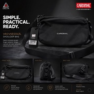 Cardinal Shoulder Bag Men Polyester Dobby Premium Black Original - VECVSE0343L