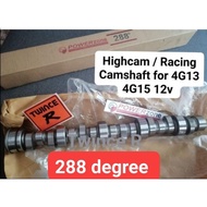 Racing only Cam 288 Highcam 4G13 4G15 12v PZ Billet Camshaft
