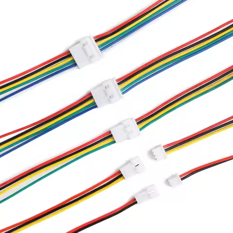 20Pcs Connector Micro JST 1.25MM 2P/3P/4P/5P/6P Male&Female Connector Plug with Wires Cables LED Str