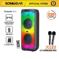SonicGear Audiox Pro 1200 HD Bluetooth 5.3 Outdoor Event Speaker with 2 Wireless Mic