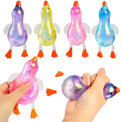 13cm Duck Squishy Sugar Stress Ball,Soft Duck Stress Relief Sugar Ball Squishy Ultra Squishy and Mol