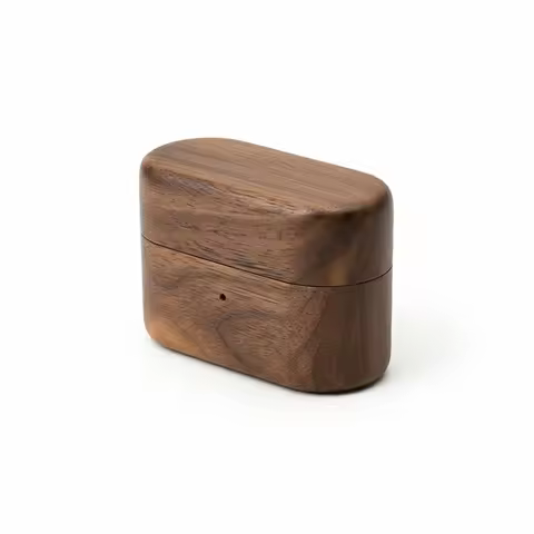 Wood Case for sony WF-1000XM6 Wireless Earbuds Luxury Walnut Wood Protective Cover for sony XM6 6th 