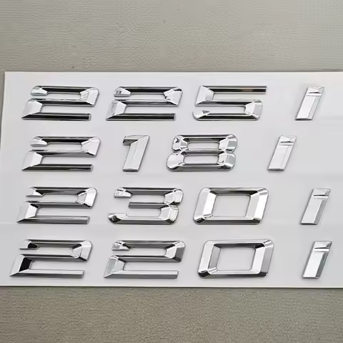 3D ABS Chrome Car Letters Logo 218i 220i 230i Badge Rear Trunk Emblem Sticker For BMW 218i 220i 230i