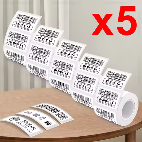 3/5PK E210 P50 Thermal Label Sticker 40x30mm 50x30mm Adhesive Label Paper Suit for E210 P50 Phomemo