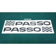 Passo Racy door side - Emblem/sticker (Oracal, Germany) Ready Stock