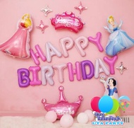 Jasa Dekorasi / Balon Foil Birthday Princess / Dekorasi Ulang Tahun