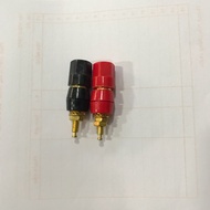 4 long speaker jacks 2 Red 2 Black