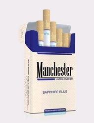 Discount Rokok Import MANCHESTER Sapphire Blue - 1 Slop